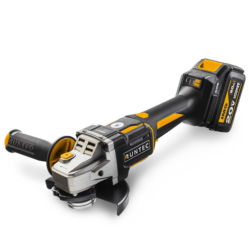 НОВИНКА!!! Шлифмашина угловая аккумуляторная PRO 125 мм, 20В, 2*6Ач, 1600Вт RUNTEC