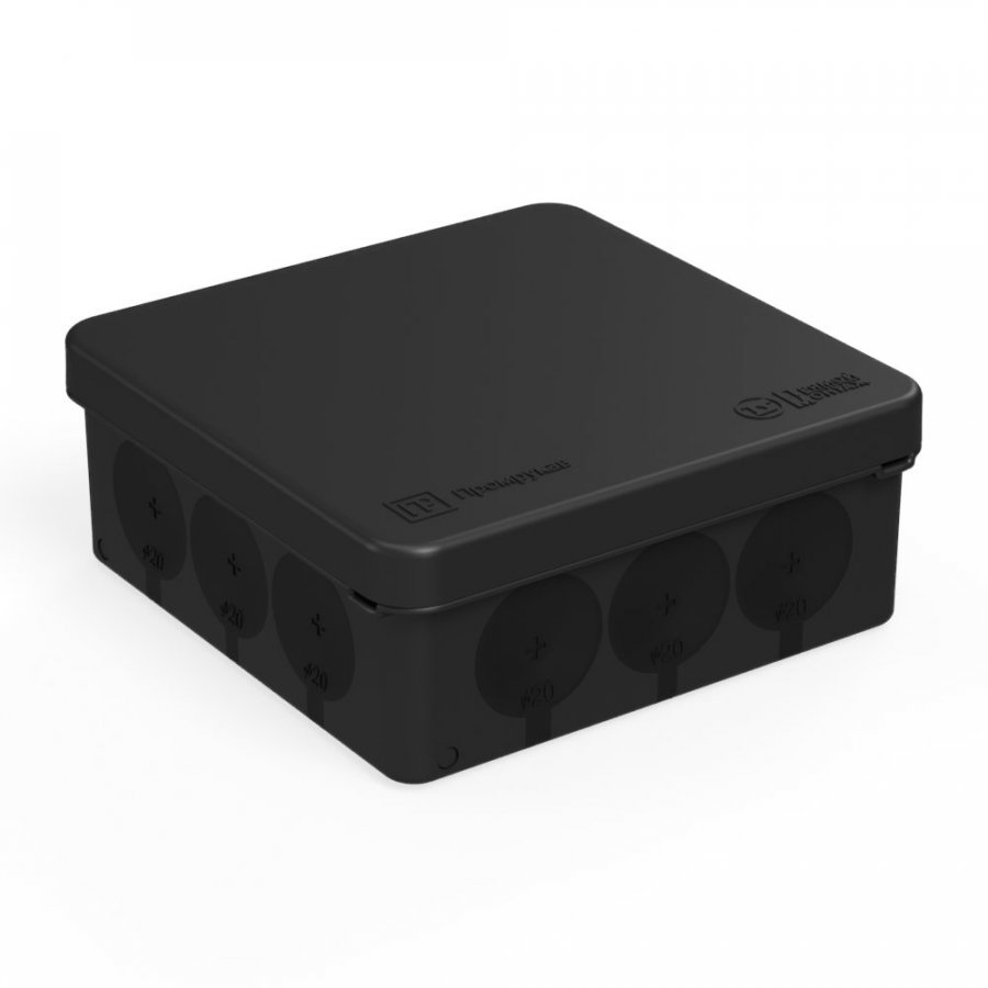Монтажная коробка ip66 черная 100х100х40