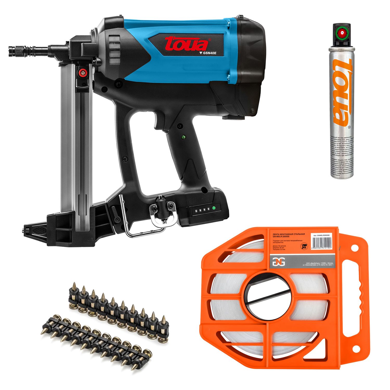 АКЦИЯ! НАБОР! Газовый монтажный пистолет Toua GSN40E