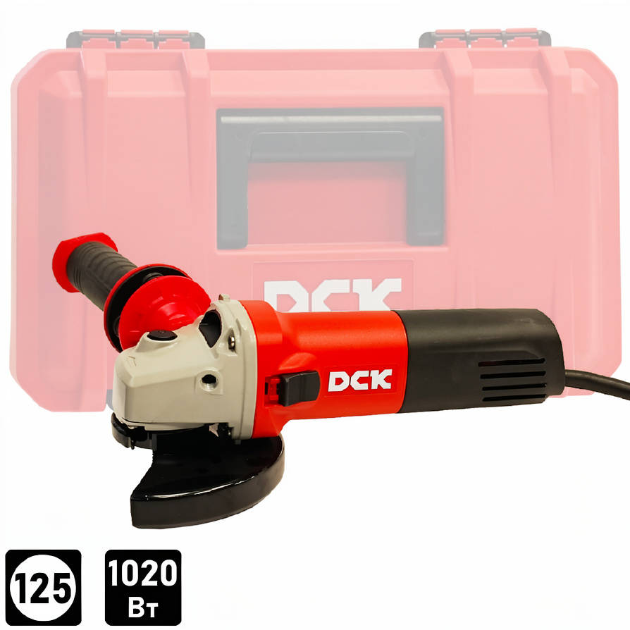 Машина шлифовальная угловая DCK KSM04-125S, 1020Вт, 125мм